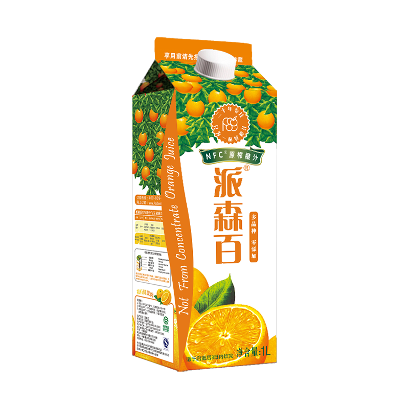 派森百nfc橙汁1000ml8盒