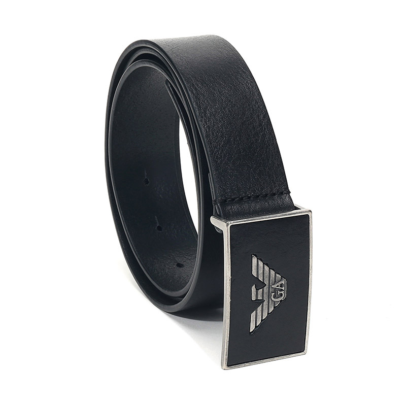 emporioarmani阿玛尼男士牛皮革板扣式仿古做旧皮带腰带y4s196ydc0g