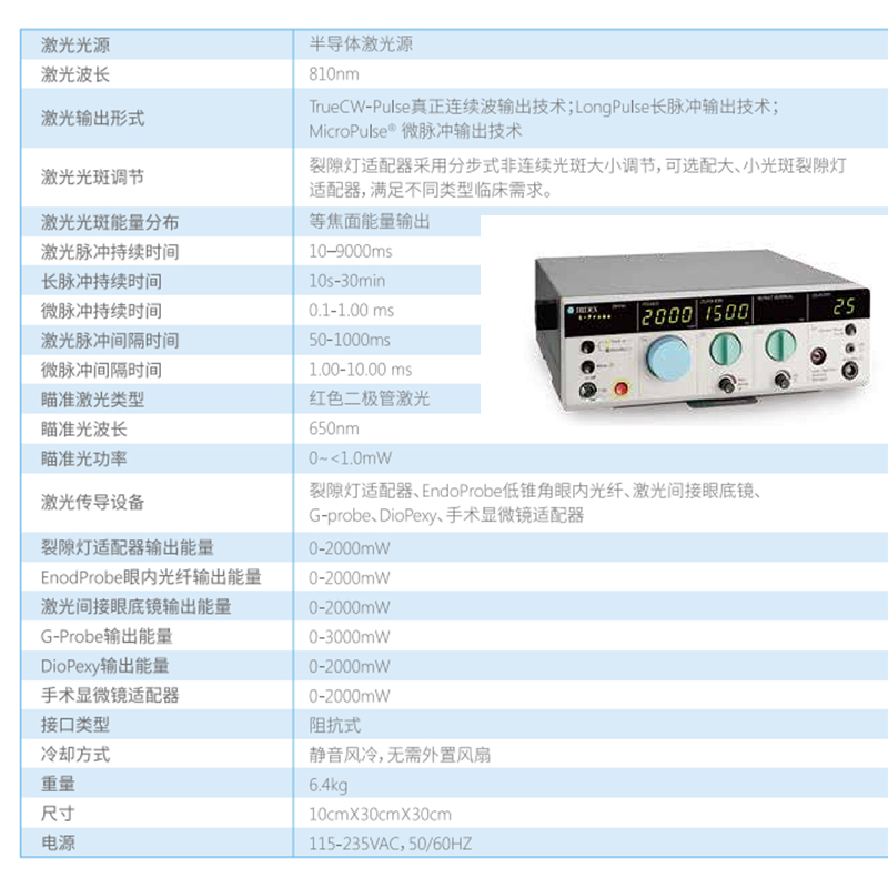 YLQX 半导体激光治疗仪 科林 810 (单位:台)