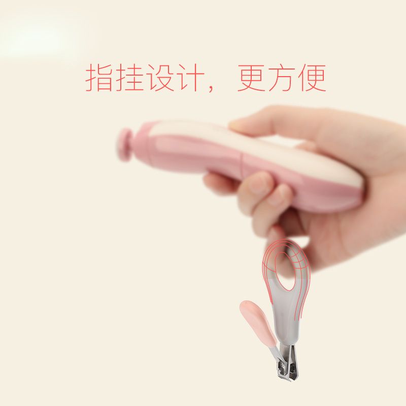 babycare婴儿指甲剪套装 宝宝安全指甲钳六件套 耳勺温度计组合装 凝蓝 3701