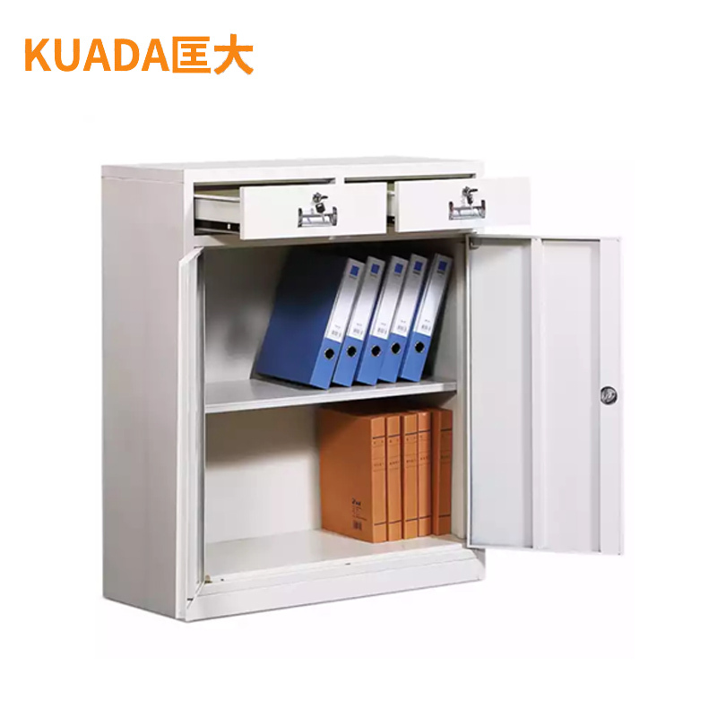 匡大 文件柜钢制储物柜铁皮文件柜 中二斗矮柜 KDT243
