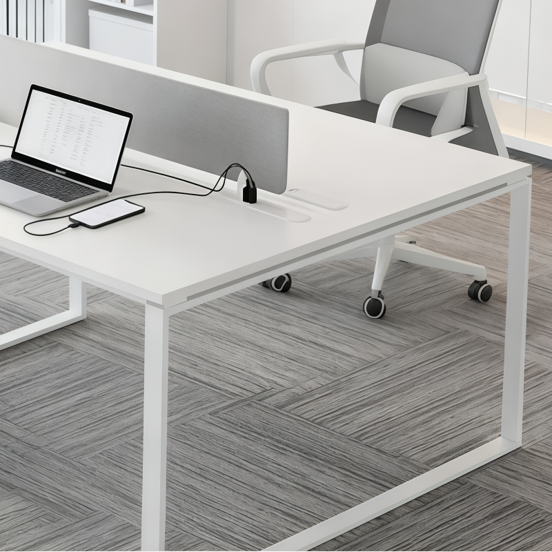 演发员工桌六人位3.6米张+柜张高清大图