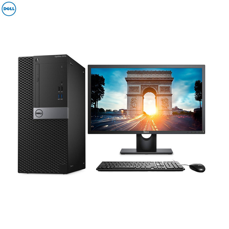 戴尔(DELL)OptiPlex3050MT 商用台式电脑 21.5英寸显示器(Intel I3-7100 8GB 1TB+128GB固态 DVDRW Win10H)