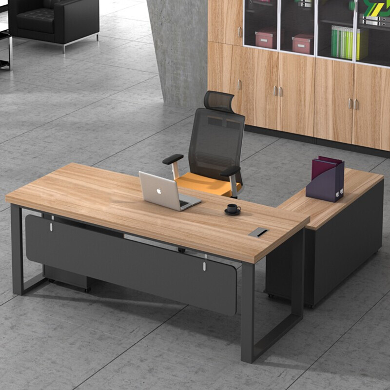 域赢老板桌办公桌现代简约主管桌板式时尚大班台经理桌1800*800*750高清大图