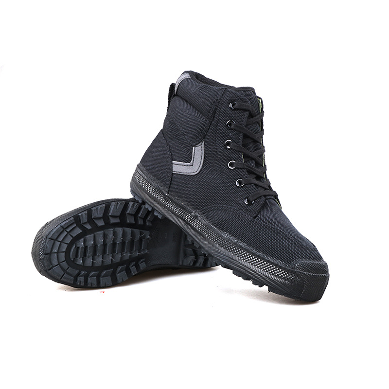 3539高帮095系列防滑防臭耐磨胶鞋3448码黑色