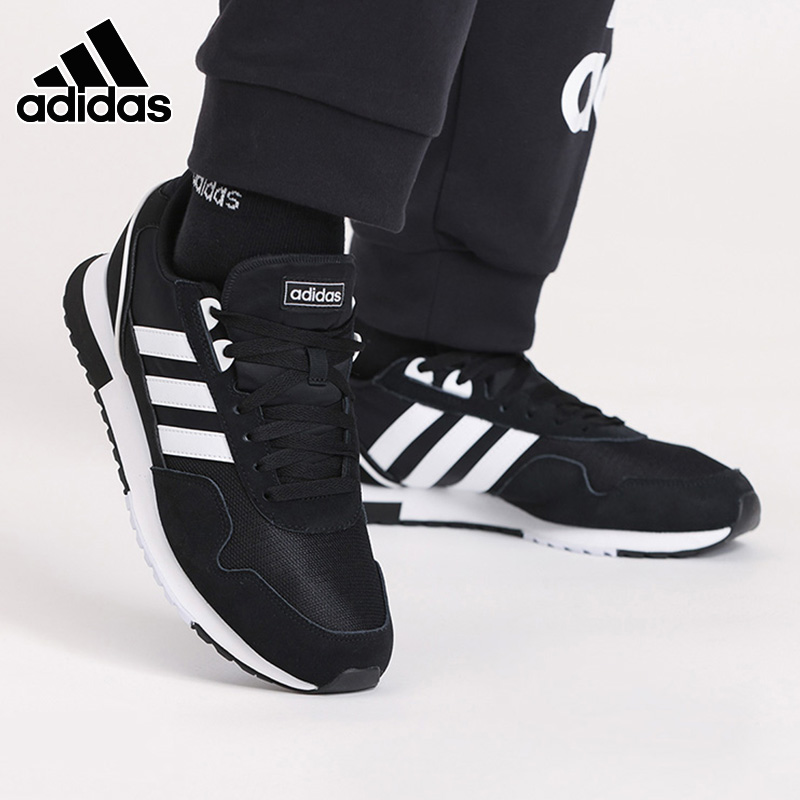阿迪达斯(adidas)户外休闲鞋adidas阿迪达斯男鞋2021春季新款低帮黑色轻便休闲鞋运动鞋跑步鞋FY8040 【价格图片品牌报价】-苏宁易购胜道官方旗舰店