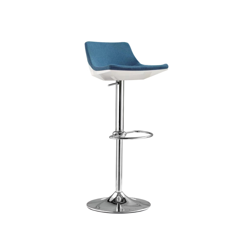 双朗 吧椅 SL-JH719 410*430*860-930mm 白+蓝 把高清大图