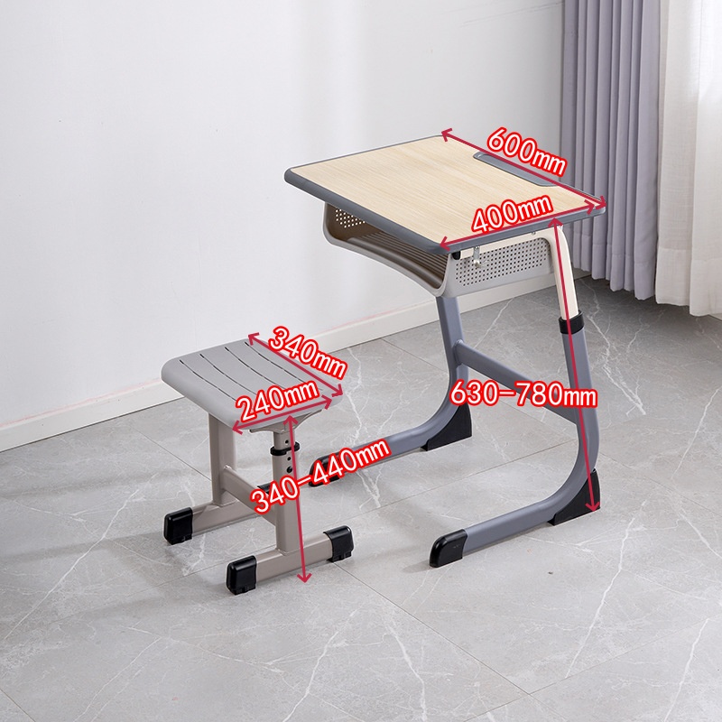 锦北 学校高中小学生课桌椅ABS加厚教室课桌椅培训补习椅子 款式五高清大图