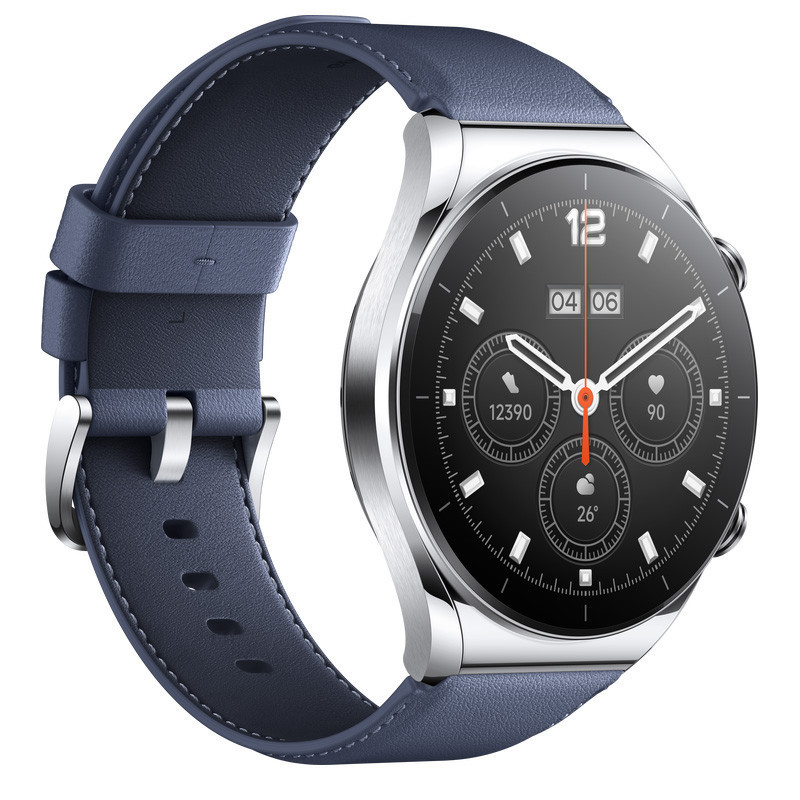 [官方旗舰店]小米XIAOMI WATCH S1 流光银 蓝色真皮表带 智能手表 无线充电 精准定位 血氧心率 蓝色真皮表带