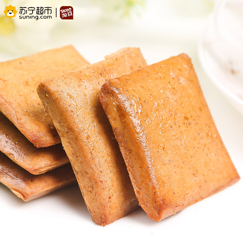淘豆_鱼豆腐250g蟹香味风味休闲零食 特产豆腐干