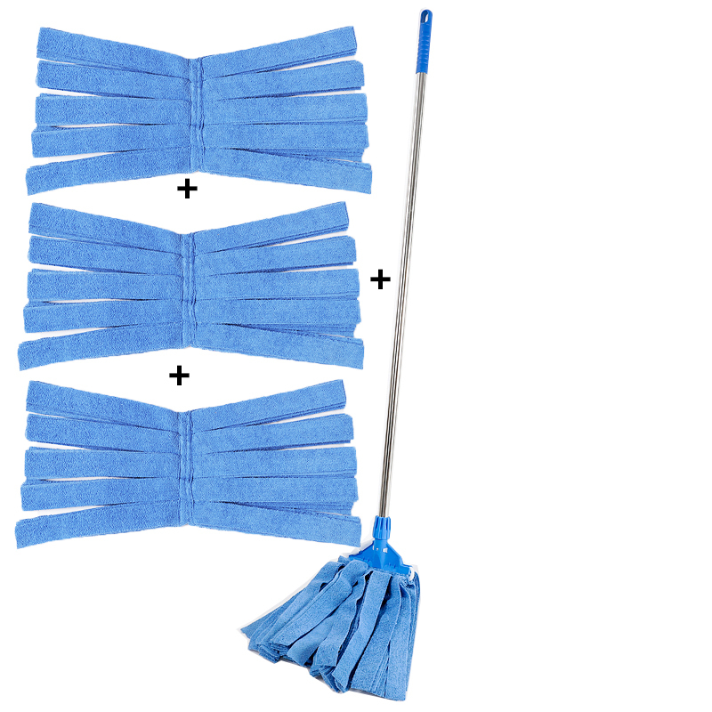 纳米毛巾布条拖把老式墩布吸水不毛拖布传统家用地拖酒店单位净