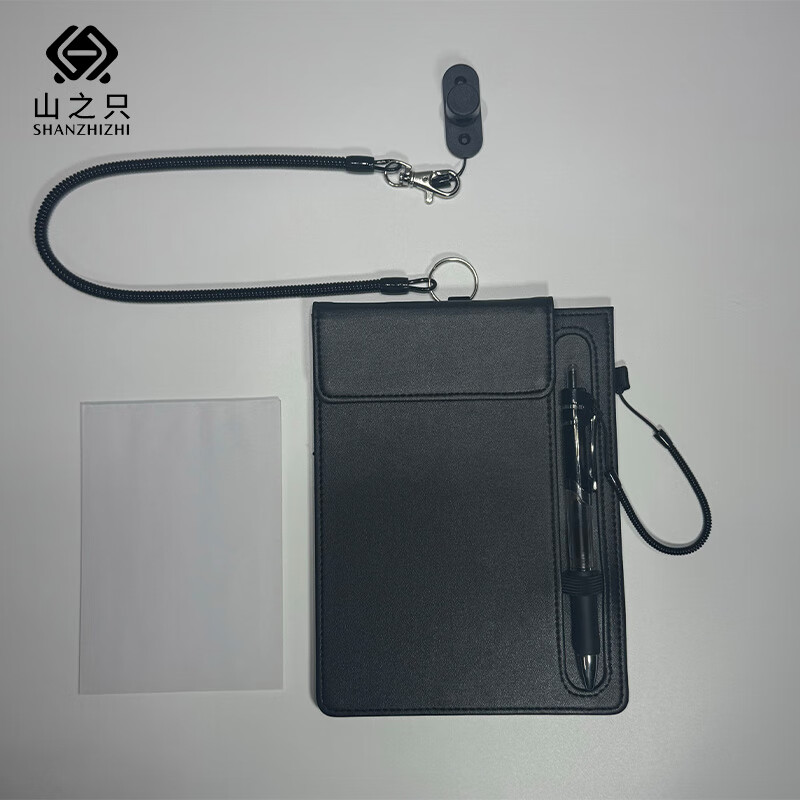 山之只 皮革写字垫板 黑色 套高清大图