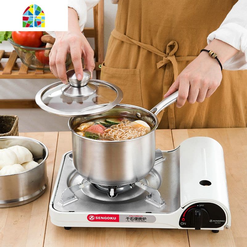 304不锈钢奶锅热小加厚泡面煮牛奶迷你小锅家用汤锅电磁炉 FENGHOU 升级版18cm图片