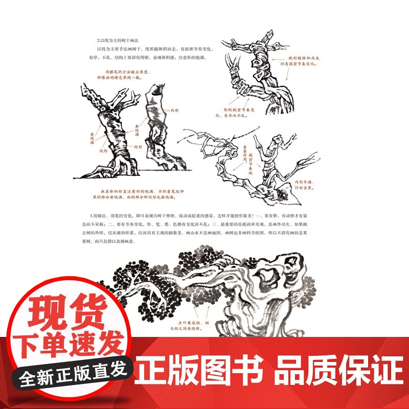 老年大学中国画临摹范本系列——山水·树法高清大图