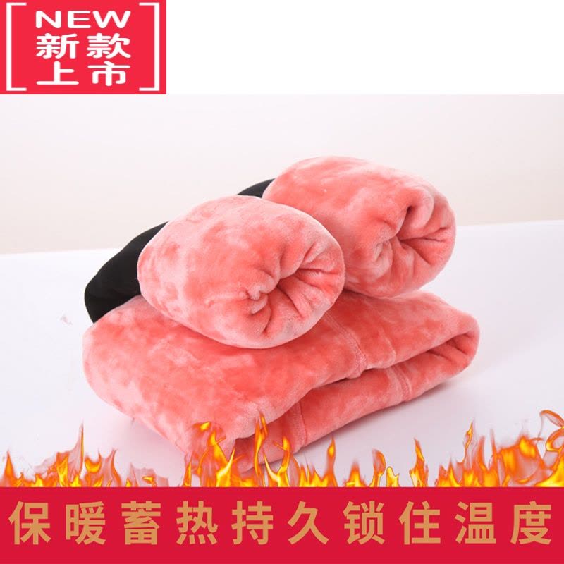 可莉允女童黑色打底裤加绒加厚冬季一体绒外穿踩脚女宝宝保暖小女孩棉裤保暖裤图片