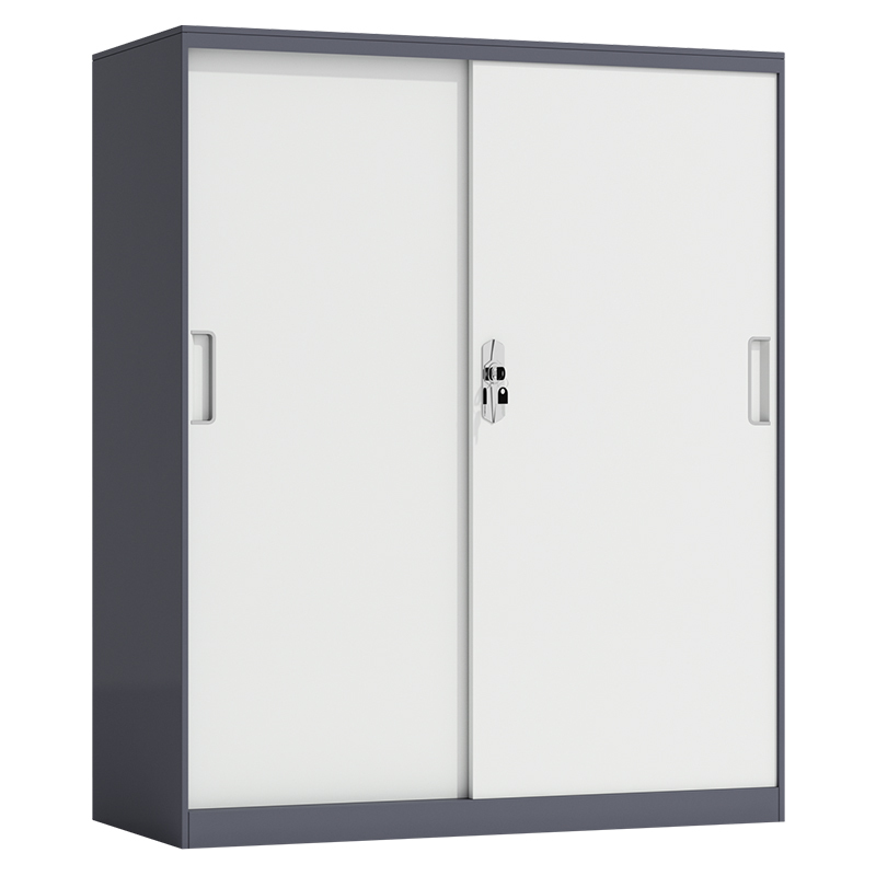 办公室文件柜铁皮柜矮柜带锁储物柜推闪电客拉移动滑档案柜打印机柜子