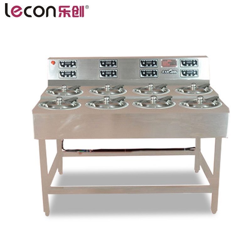 lecon/乐创洋博 煲仔饭机商用全自动煲仔饭炉数码智能电煲仔饭机4头6头8头 煲仔饭机层架式每头800元 380V高清大图