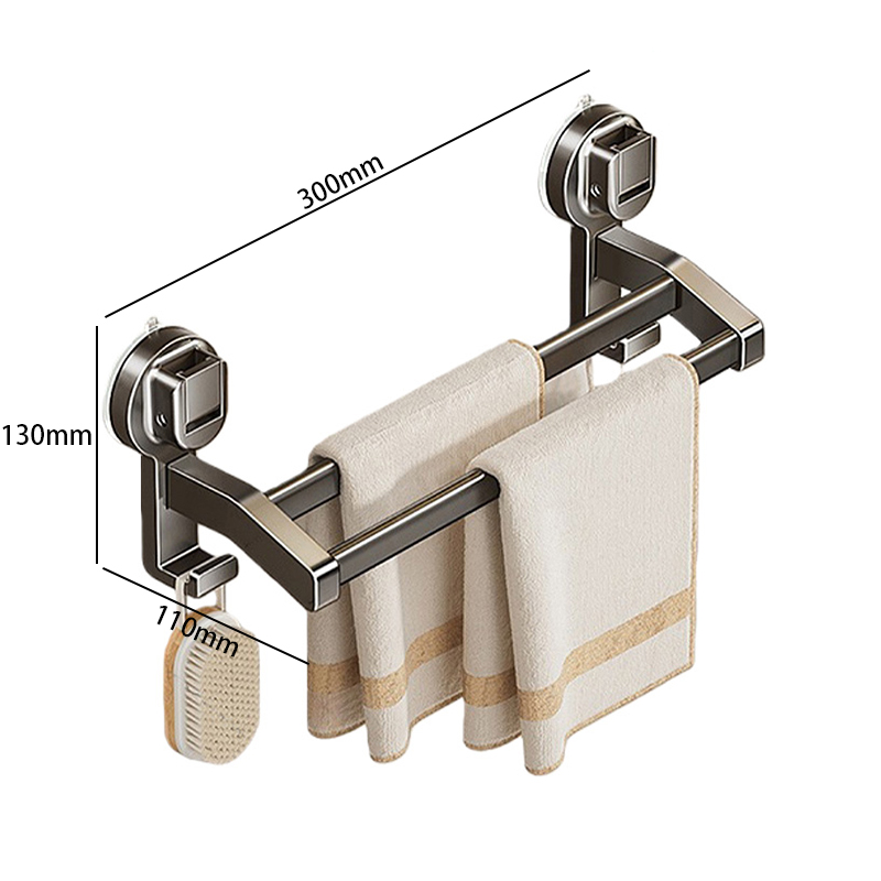豫汉迎吸盘浴巾架 吸盘毛巾架300*110*130mm个