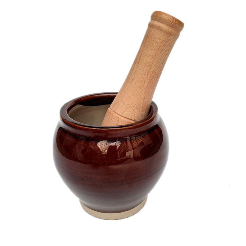 艺呈天然石头经典捣蒜器家用蒜泥器捣蒜泥神器罐蒜臼子手工制作而成