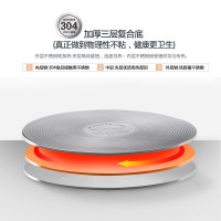 苏泊尔(SUPOR)汤锅 ST22V1 304不锈钢材质电磁炉明火适用加厚复底雅致不锈钢汤锅炖锅 直径 22CM