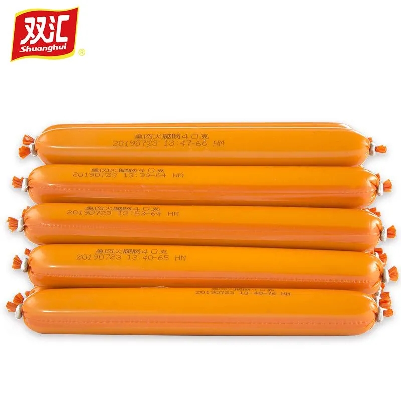 双汇鱼肉火腿肠400g/袋 海鲜风味香肠鱼肉肠休闲零食囤货高清大图