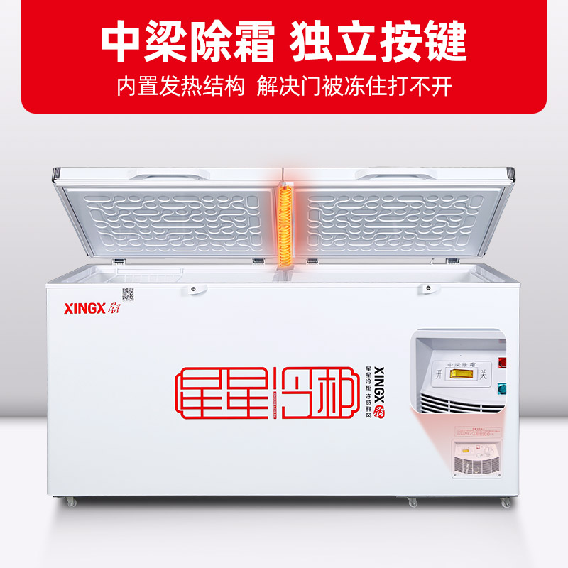 星星(XINGX) 601升 商用冷柜 冷藏冷冻转换柜 大容量冷柜 顶开门 商用大柜 BD/BC-628GE高清大图