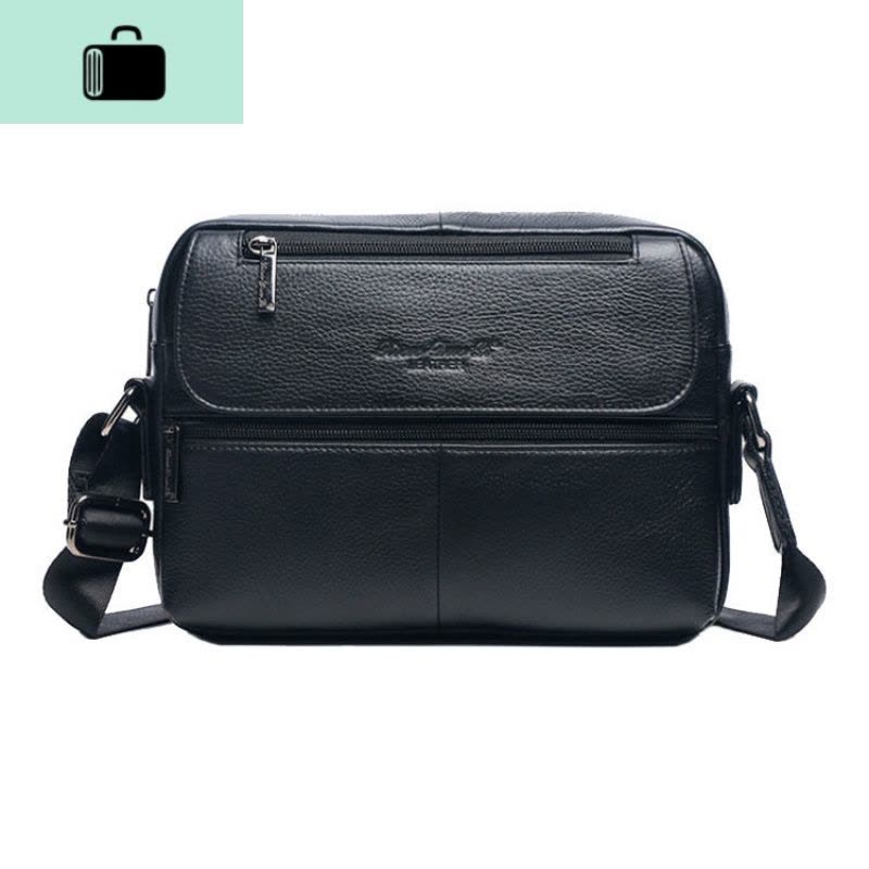 牛皮单肩包男士皮商务背包休闲斜挎包大容量IPAD包手提男包NEW LAKE男士手提包图片