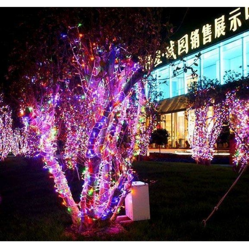 led太阳能低压彩灯氛围灯小彩灯闪灯灯串 电池款10米80灯[不送电池]高清大图