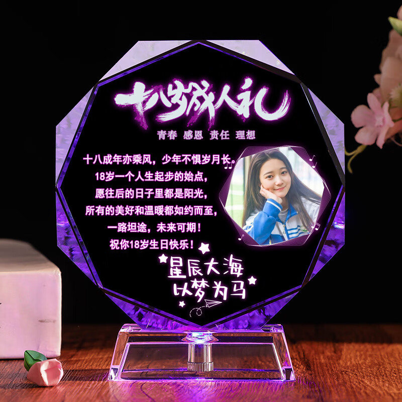 墨申高考中考加油励志礼品diy照片定制送男生女生18岁成人礼生日摆件高清大图