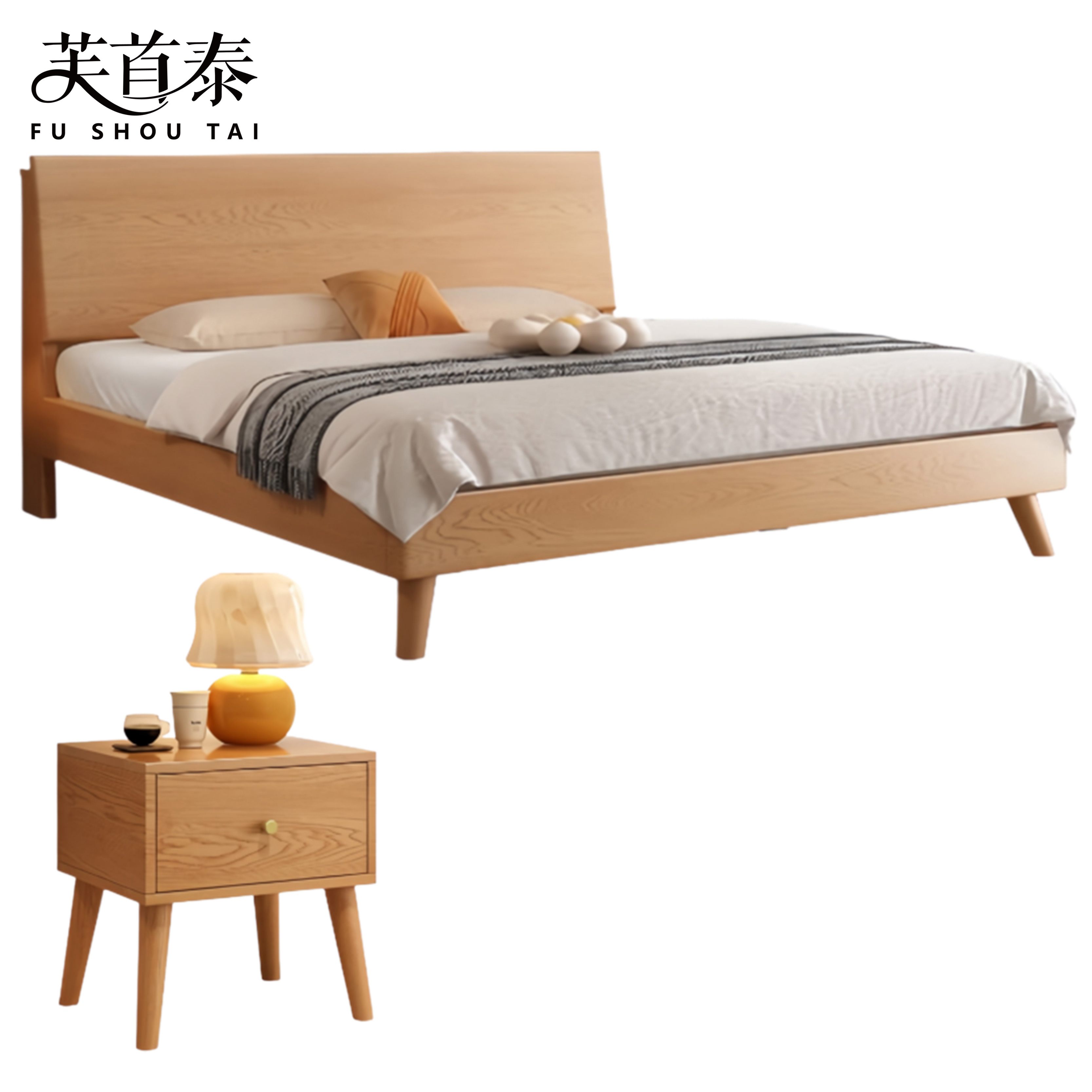 芙首泰床+床头柜1900*1200*300mm(1床2柜)套高清大图