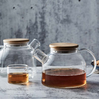 青苹果玻璃茶具茶壶高硼硅玻璃耐热茶壶 明火直烧壶