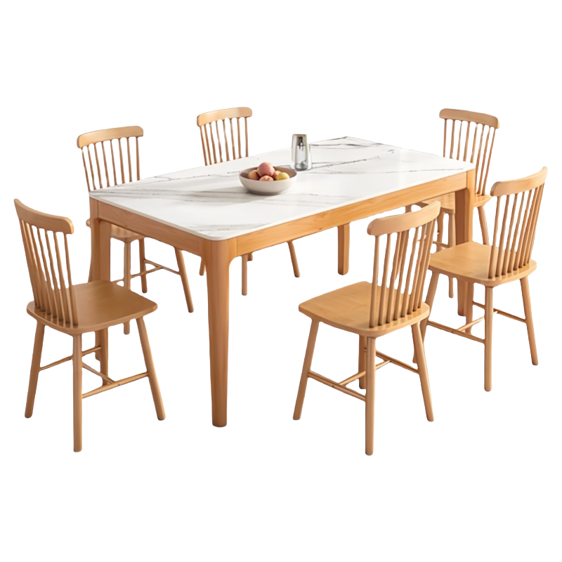 珂洋 餐桌 一桌六椅120*70*75cm 套高清大图