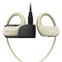 索尼(SONY)NW-WS413防水游泳跑步运动mp3音乐播放器一体耳机 4G 乳白色