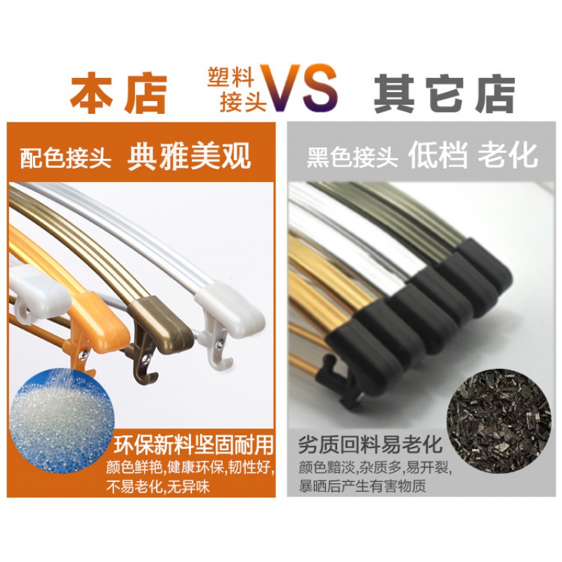 太空铝合金衣架无痕凉晾晒衣撑衣服撑家用衣柜成衣挂干湿通用衣架 三维工匠高清大图