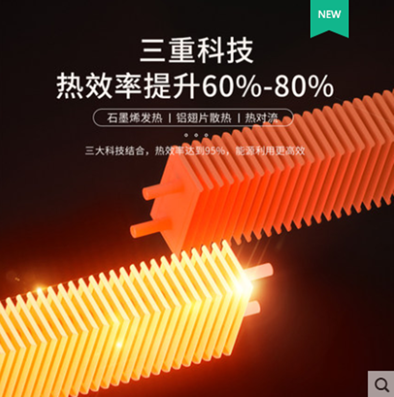 格力踢脚线取暖器NJE-X6020B 铝片加热2000W 11-20㎡适用 液晶显示折叠设计 远程遥控防水移动便捷高清大图