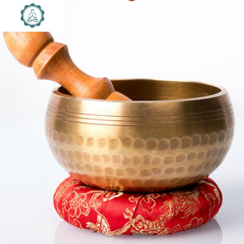 颂钵 佛音钵盂尼泊尔手工瑜伽冥想音疗钵音碗铜磬法器摆件 封后 9.