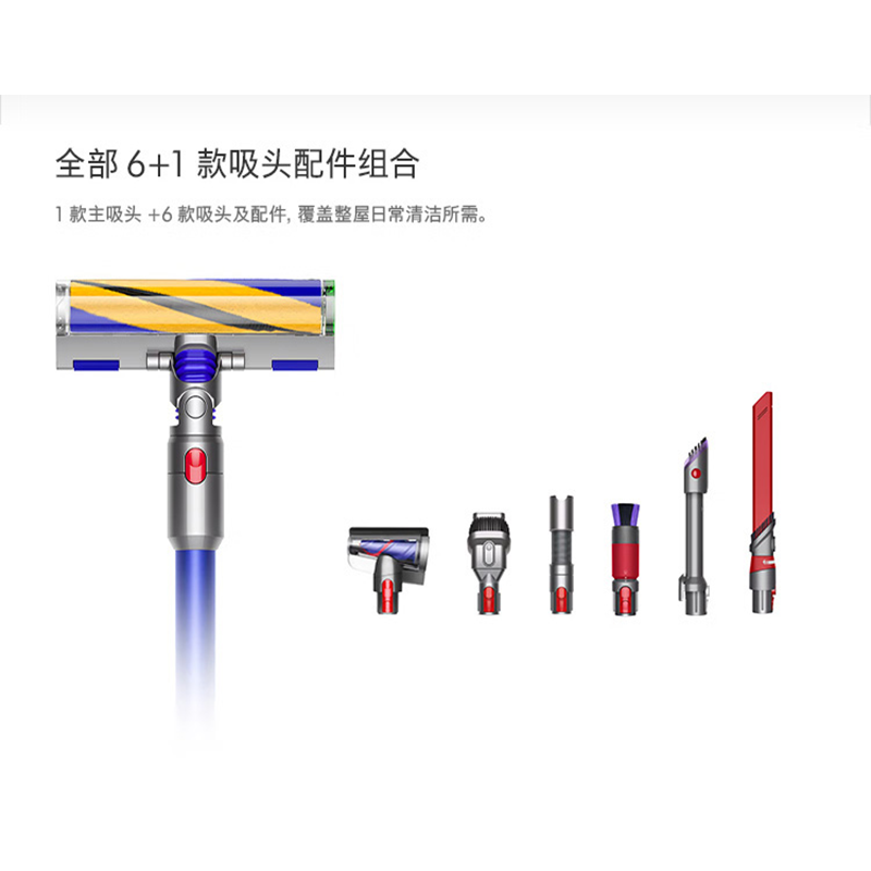 戴森(DYSON)手持无线吸尘器G5 Detect Fluffy(7个配件)高清大图