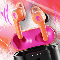 Skullcandy 骷髅头INDY EVO真无线蓝牙入耳式耳机 运动跑步健身耳机IPX55防水防汗 狂野橘(限量版