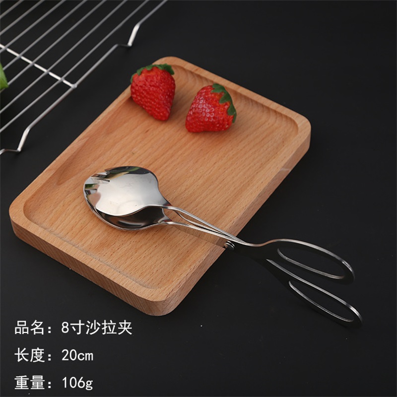迅迈 不锈钢沙拉夹 剪刀式沙律夹自助餐面包烧烤夹食品夹高清大图