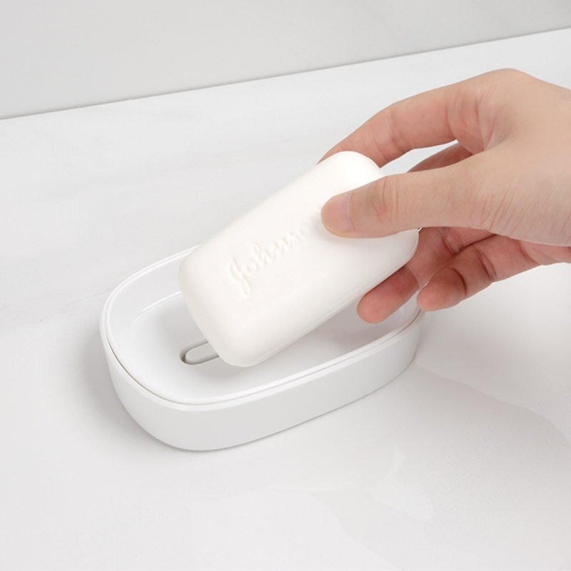 全格免钉免打孔强力粘钩挂钩企业 洗漱三件套:皂盒、牙刷架、口杯WY030101高清大图