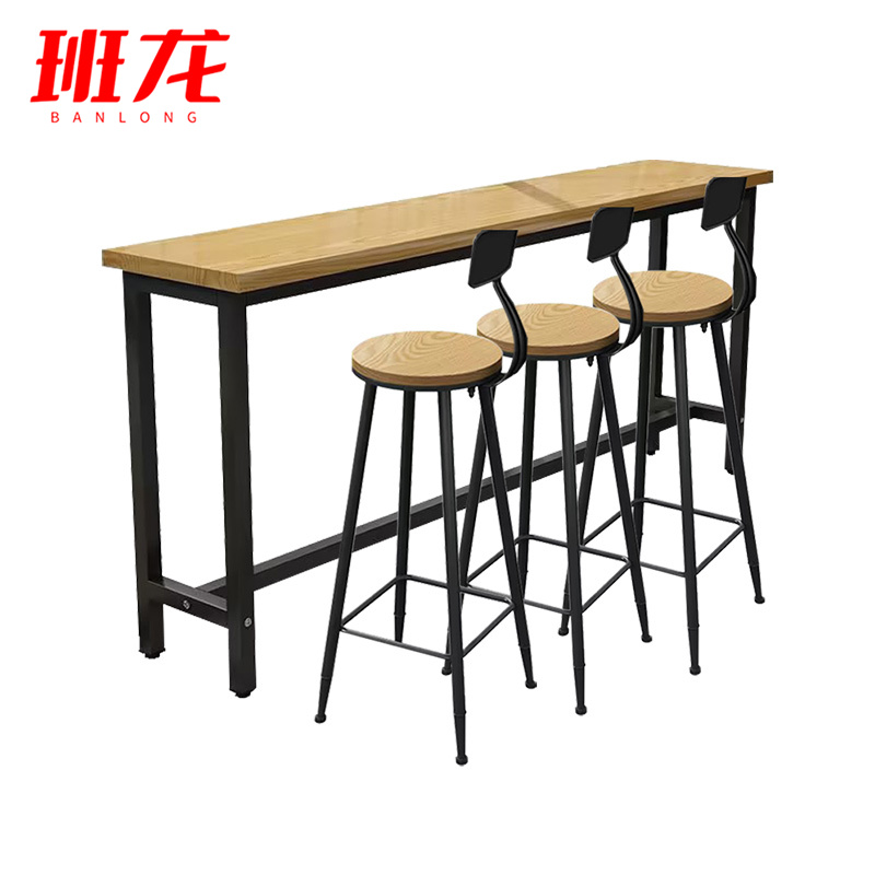 班龙吧台高脚桌1.8m+3椅套高清大图
