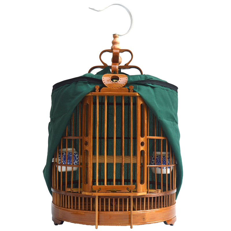 画眉鸟笼大号八哥鹩哥贵州改里手工老竹全套名家川笼广式专用鸟笼视频