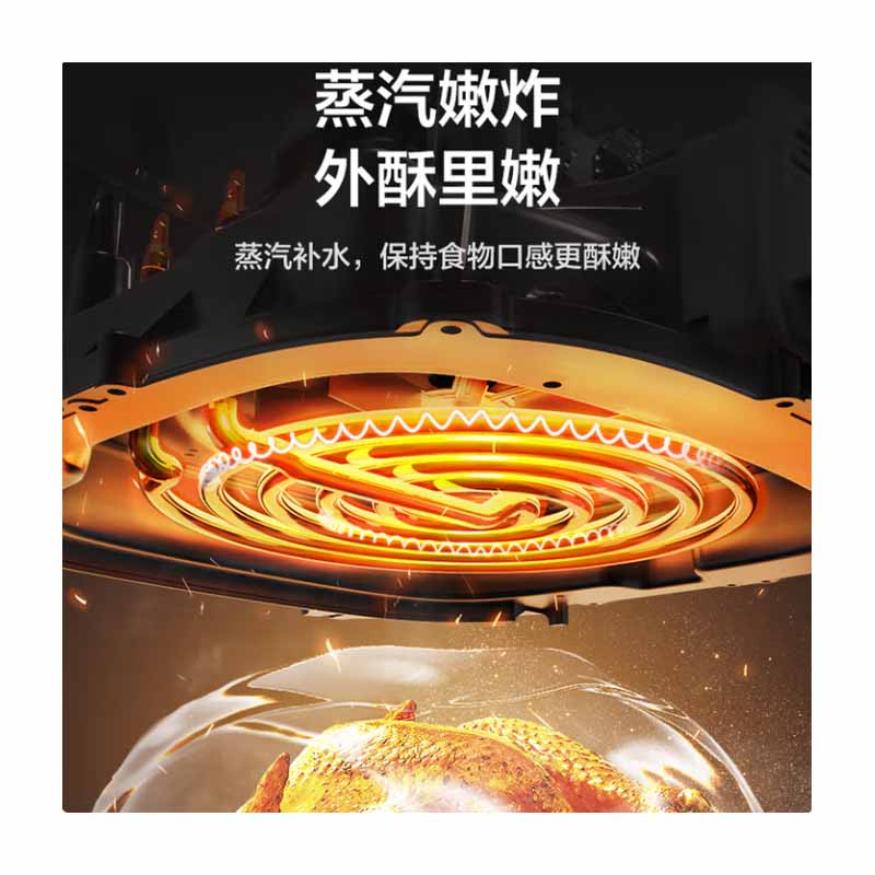 苏泊尔(SUPOR)ZMD安心系列 1500W大火力 双旋钮设计 12大建议菜单 5.5L大容量立体烘烤空气炸锅KJ55高清大图