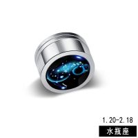 十二星座磁铁耳钉韩版夜光无耳洞耳环单只潮人耳饰品女款情侣耳夹 水瓶座 [单只价]