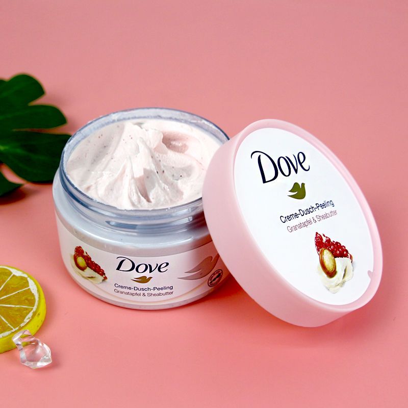 奇异果298g多芬身体磨砂膏身体乳298g夏威夷果奇异果石榴籽去角质鸡皮