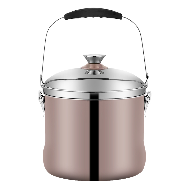 免火再煮锅304不锈钢焖烧锅节能保温锅汤蒸锅煲汤锅煮粥锅炖锅7l鼓形