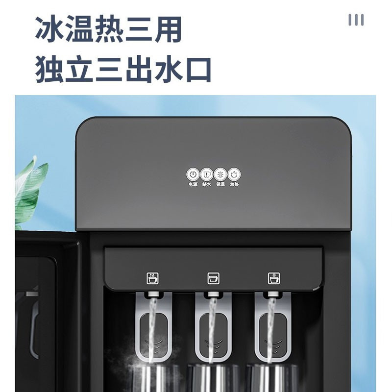 [自营新品]九阳(Joyoung)饮水机家用下置式办公立式温热型双开门柜式饮水器 WS500[温热款]
