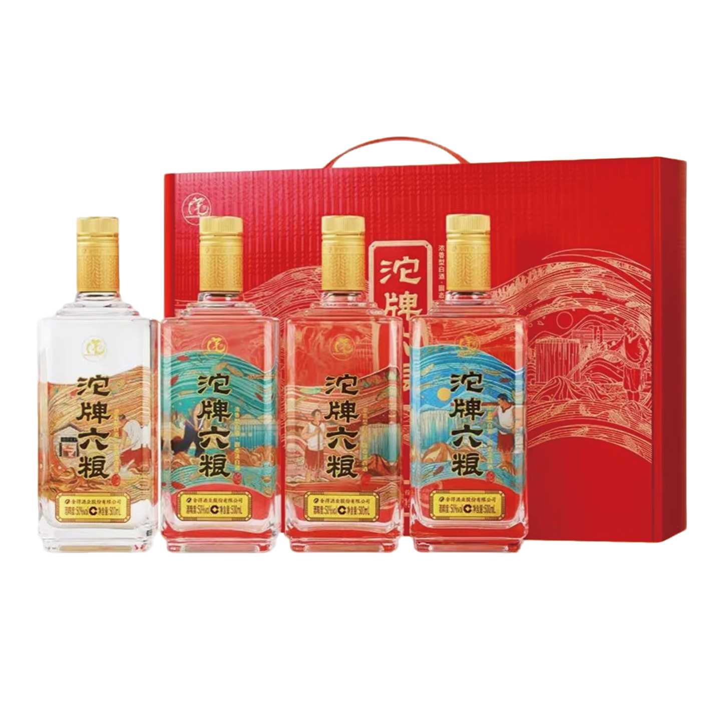 舍得 沱牌六粮酒 (50度500ml*4)礼盒 *1盒 浓香型白酒高清大图