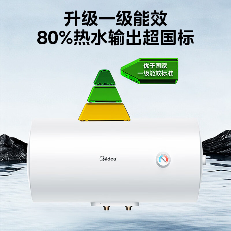 美的(Midea)电热水器2000W家用出租屋节能省电双重杀菌防电墙80L 2000W F80-20A3Pro一级能效高清大图