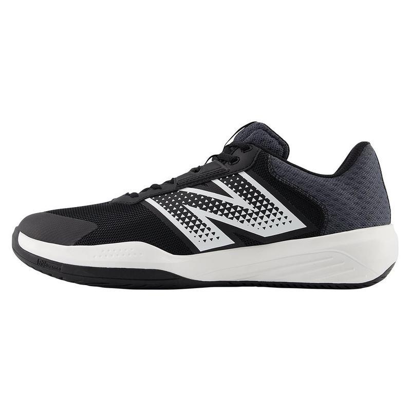 新百伦(New Balance)NewBalance男款网球鞋轻便透气D宽版黑白色稳